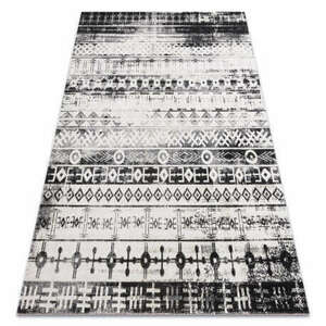 Modern szőnyeg MUNDO E0592 etnikai szabadtéri bézs / fekete 160x220 cm kép