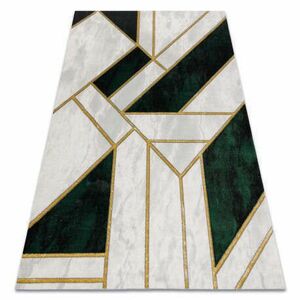 EMERALD szőnyeg 1015 glamour, elegáns márvány, geometriai üveg zöld / arany 160x220 cm kép