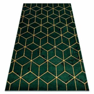 EMERALD szőnyeg 1014 glamour, elegáns kocka üveg zöld / arany 160x220 cm kép