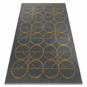 EMERALD szőnyeg 1010 glamour, elegáns körökben szürke / arany 160x220 cm kép