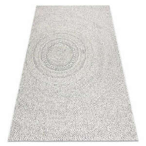 Fonott sizal flat szőnyeg 48832367 Körök, pontok krém / szürke 160x230 cm kép
