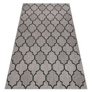Fonott sizal floorlux szőnyeg 20607 marokkói rácsos ezüst / feket... kép