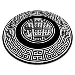 Modern GLOSS szőnyeg kör 6776 85 elegáns, görög fekete / elefántc... kép