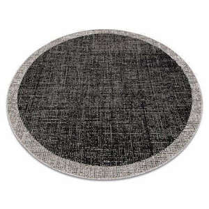 Fonott sizal floorlux szőnyeg Kör 20401 fekete / ezüst kör 160 cm kép