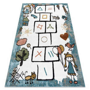 Szőnyeg FUN Hop gyerekeknek, ugróiskola, állatok kék 180x270 cm kép