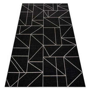 Fonott sizal floorlux szőnyeg 20605 fekete / ezüst HÁROMSZÖGEK, G... kép