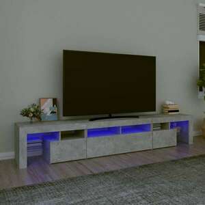 vidaXL betonszürke TV-szekrény LED lámpákkal 230x36, 5x40 cm kép