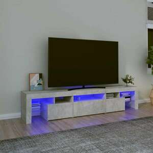 vidaXL betonszürke TV-szekrény LED lámpákkal 200x36, 5x40 cm kép