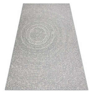 Fonott sizal flat szőnyeg 48832637 Körök, pontok szürke / krém 140x200 cm kép
