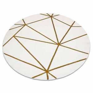 EMERALD szőnyeg 1013 kör - glamour, elegáns geometriai krém / arany kör 160 cm kép