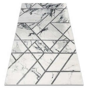 EMERALD szőnyeg 0085 glamour, elegáns márvány, geometriai fehér / ezüst 140x190 cm kép