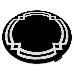 HAMPTON szőnyeg Lux kör fekete kör 160 cm kép