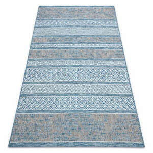 Fonott sizal szőnyeg LOFT 21118 boho elefántcsont/ezüst/kék 140x200 cm kép