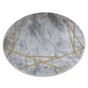 EMERALD szőnyeg 1022 kör - glamour, elegáns márvány, geometriai szürke / arany kör 160 cm kép