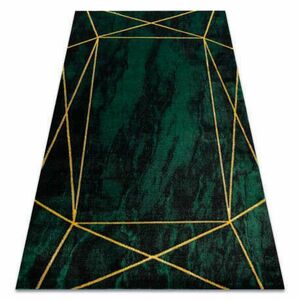 EMERALD szőnyeg 1022 glamour, elegáns geometriai, márvány üveg zöld / arany 180x270 cm kép