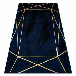 Kizárólagos EMERALD szőnyeg 1022 glamour, elegáns geometriai sötétkék / arany 120x170 cm kép
