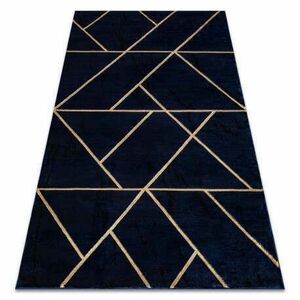 Kizárólagos EMERALD szőnyeg 1012 glamour, elegáns geometriai sötétkék / arany 140x190 cm kép