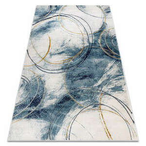 Kizárólagos EMERALD szőnyeg A0087 glamour, elegáns körökben kék / arany 120x170 cm kép