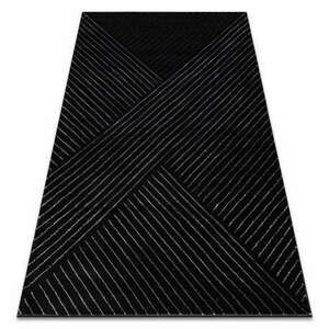 Kizárólagos EMERALD szőnyeg A0084 glamour, elegáns, vonalak, geometriai fekete / ezüst 160x220 cm kép