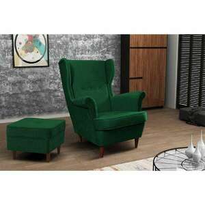 Füles fotel, zöld/dió, RUFINO 2 NEW kép