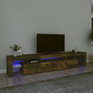 vidaXL füstös tölgyszínű TV-szekrény LED-világítással 215x36, 5x40 cm kép