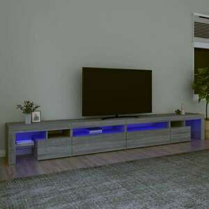 vidaXL szürke sonoma-színű TV-szekrény LED-lámpákkal 290x36, 5x40 cm kép