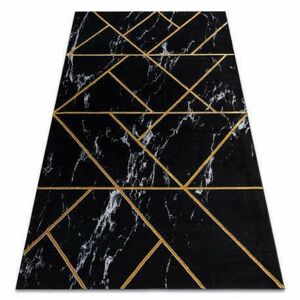 Kizárólagos EMERALD szőnyeg 2000 glamour, elegáns geometriai, márvány fekete / arany 140x190 cm kép