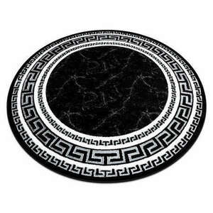 Modern GLOSS szőnyeg kör 2813 87 elegáns, keret, görög fekete ker... kép