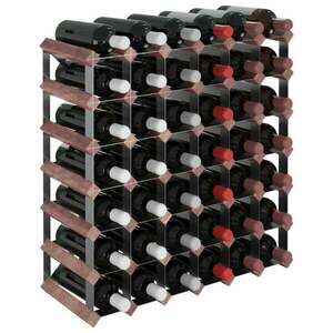 Barna tömör fenyőfa bortartó 42 palackhoz kép