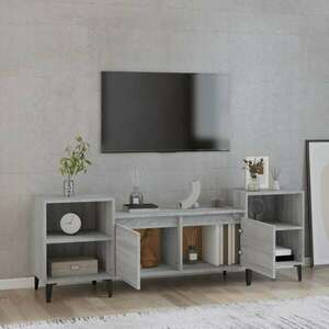 Szürke sonoma színű szerelt fa tv-szekrény 160x35x55 cm kép