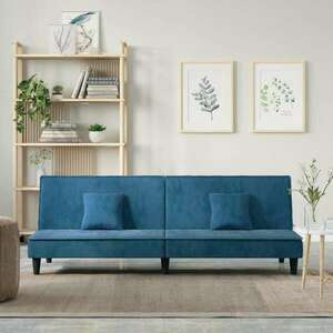 vidaXL kék szövet kanapéágy kép