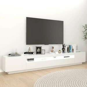 Fehér tv-szekrény led-lámpákkal 260 x 35 x 40 cm kép