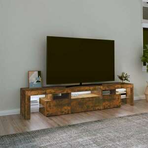 Füstös tölgyszínű tv-szekrény led-világítással 200x36, 5x40 cm kép