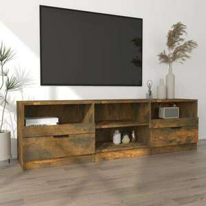 Füstös tölgy színű szerelt fa tv-szekrény 150 x 33, 5 x 45 cm kép