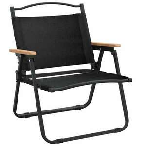 2 db fekete oxford szövet camping szék 54 x 43 x 59 cm kép