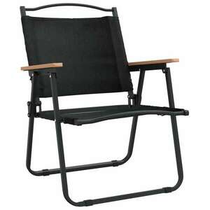 2 db fekete oxford szövet camping szék 54 x 55 x 78 cm kép