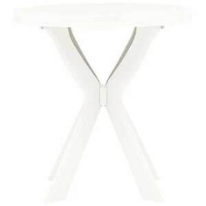 vidaXL fehér műanyag kerti asztal 70 cm kép
