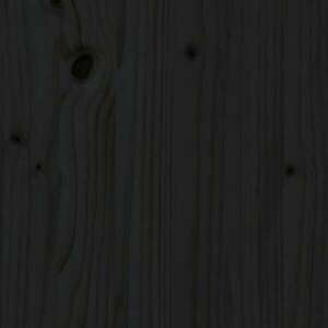 Fekete tömör fenyőfa fali fejtámla 204x3x80 cm kép