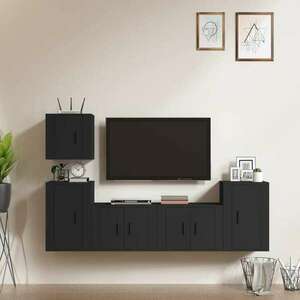 Fekete falra szerelhető tv-szekrény 40 x 34, 5 x 60 cm kép