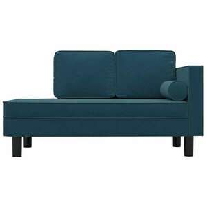 Kétszemélyes kék bársony kanapéágy kép