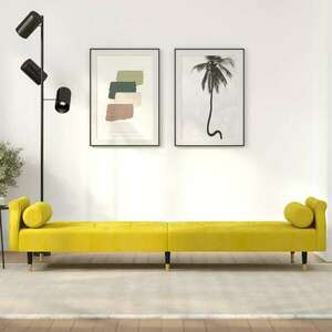 Sárga bársony kanapéágy kép