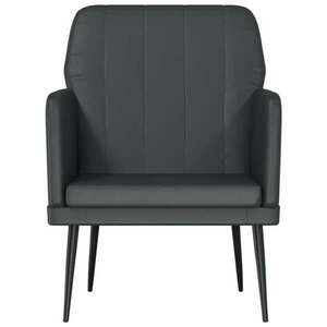 Fekete műbőr fotel 61 x 78 x 80 cm kép