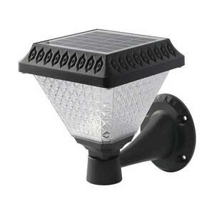 V-TAC napelemes LED fali lámpa, IP44, állítható fénnyel, fekete h... kép