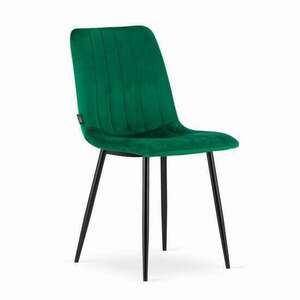 Skandináv stílusú szék, Artool, Lava, bársony, fém, zöld és feket... kép