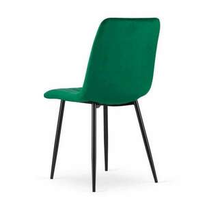Skandináv stílusú szék, , Lava, bársony, fém, zöld és fekete, 43x... kép