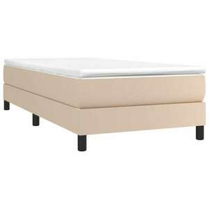 Cappuccino színű műbőr rugós ágy matraccal 90 x 200 cm kép
