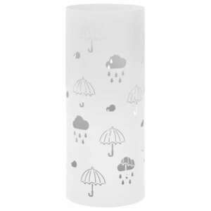 vidaXL fehér acél esernyőtartó esernyőmintával kép