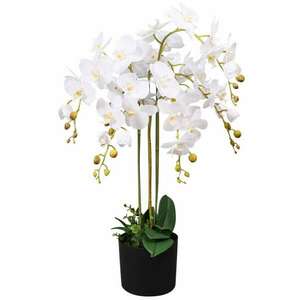 vidaXL cserepes fehér műorchidea 75 cm kép