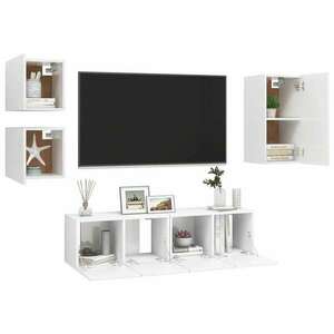 vidaXL 2 db fehér forgácslap TV-szekrény 30, 5 x 30 x 60 cm kép