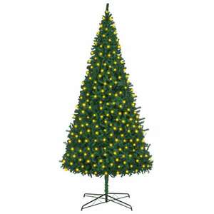vidaXL zöld műkarácsonyfa LED-del 400 cm kép
